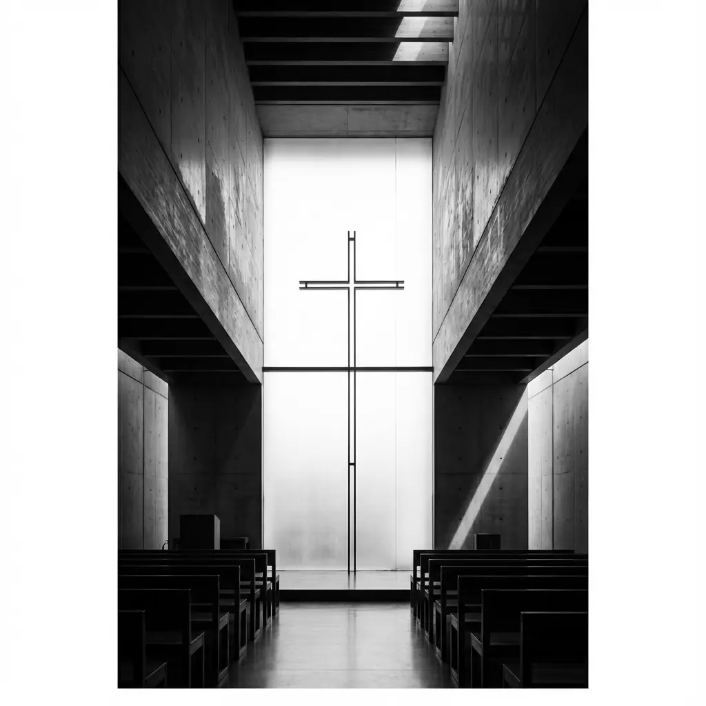 Modern minimalist church architecture